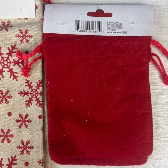 Holiday Style Cloth Gift Mini Bags Bundle New Santa Dog Christmas - Picture 5 of 5